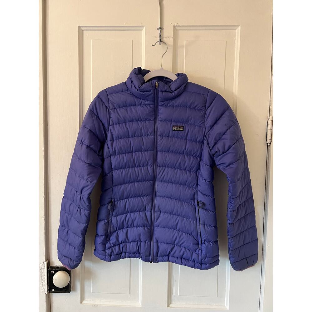 Patagonia girls XL 14 purple better sweater down jacket winter coat puffer puffy